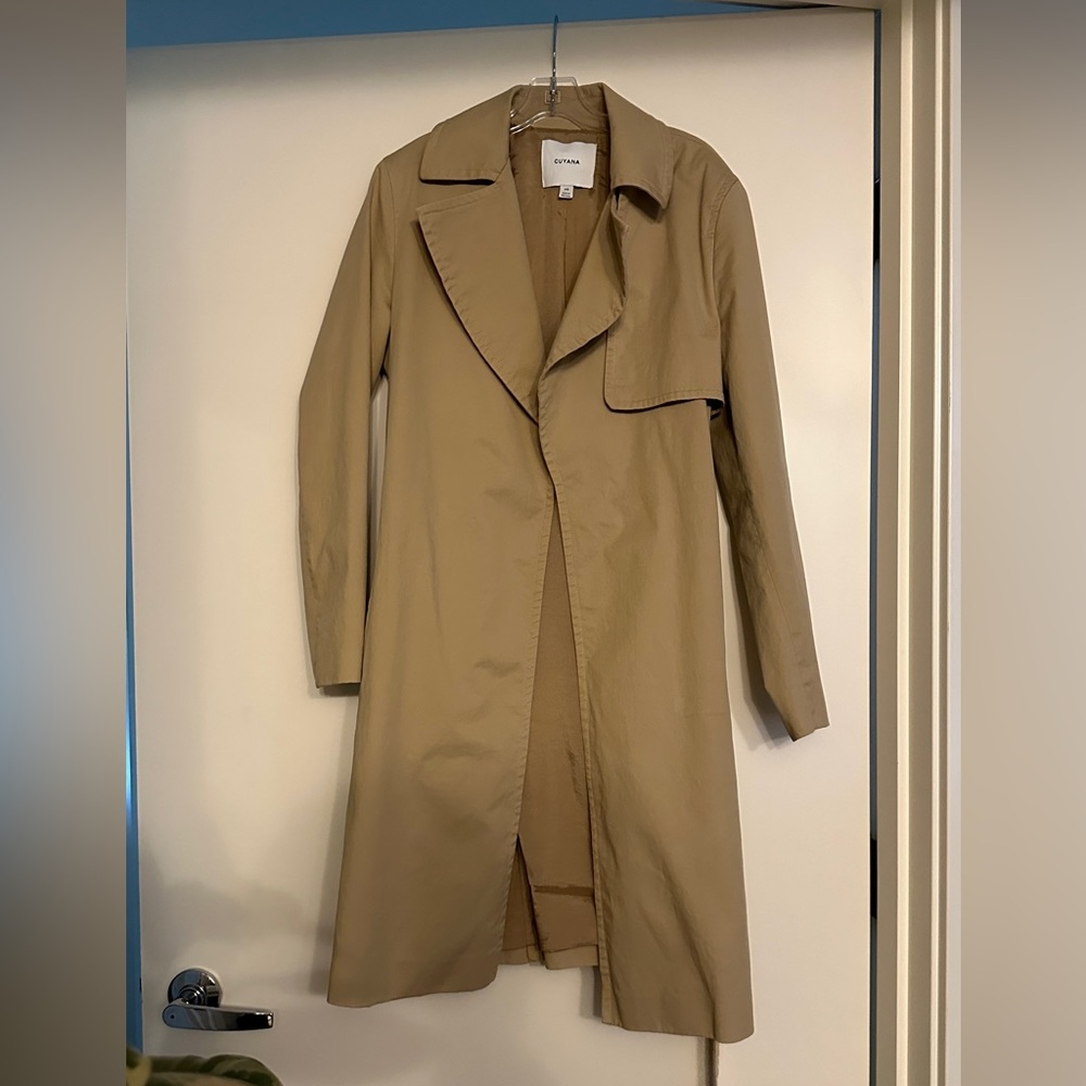 Cuyana classic belted trench coat
